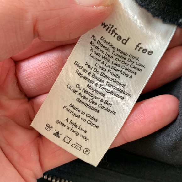 Wilfred Ashika Utility Wide-Leg Pant Cotton 26" Black Sz8 - Picture 11 of 12